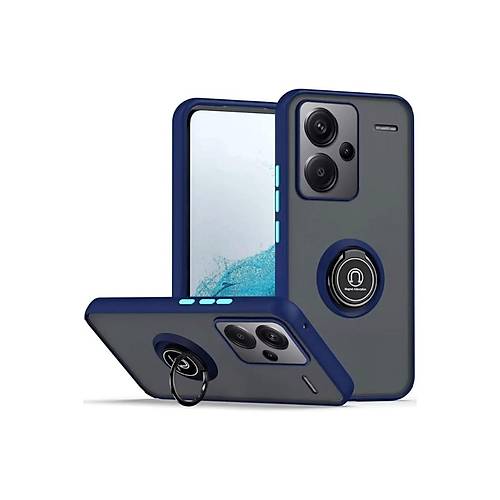 Redmi Note 13 Pro Plus K�l�f Montreal Y�z�kl� Silikon Kapak - Lacivert