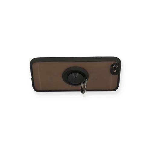 iPhone 6 K�l�f Montreal Y�z�kl� Silikon Kapak - Siyah