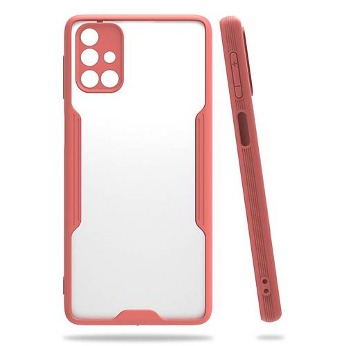 Galaxy M31S K�l�f Platin Silikon - Pembe