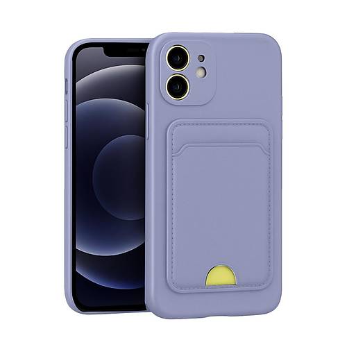 iPhone 11 K�l�f Kelvin Kartvizitli Silikon - Lila