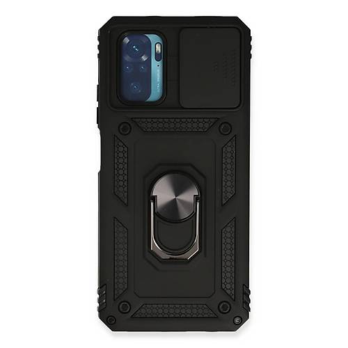 Redmi Note 10 K�l�f Pars Lens Y�z�kl� Silikon - Siyah