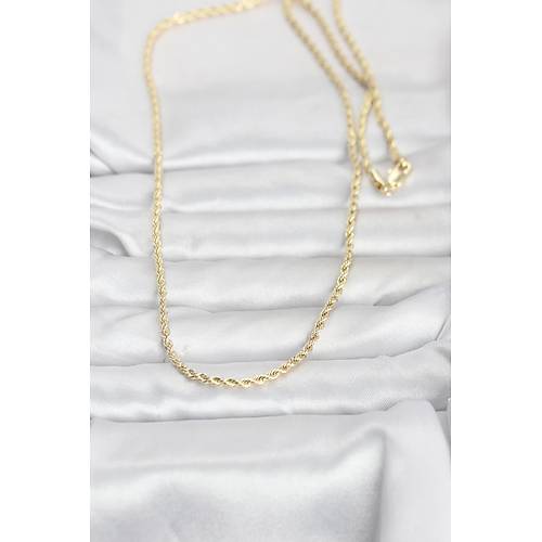 CM 14K Gold Renk Burgu Model Zincirli 60 cm Kad�n Kolye