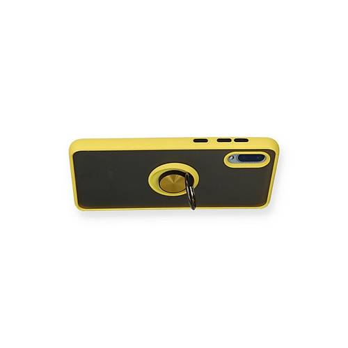 Galaxy A02 K�l�f Montreal Y�z�kl� Silikon Kapak - Sar�