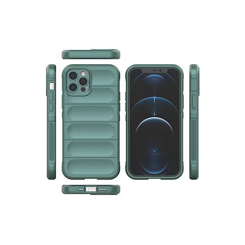 iPhone 12 Pro K�l�f Optimum Silikon - Koyu Ye�il