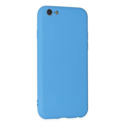 iPhone 6 Plus K�l�f Nano i�i Kadife Silikon - Mavi
