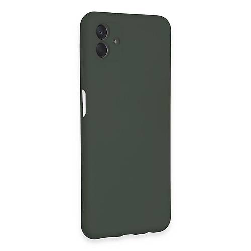 Galaxy A04E K�l�f Nano i�i Kadife Silikon - Koyu Ye�il