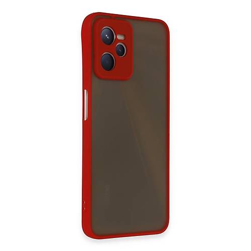 Realme C35 K�l�f Montreal Silikon Kapak - K�rm�z�