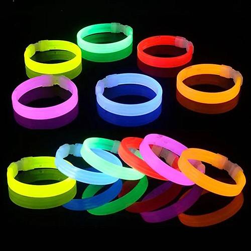 Glow Kal�n Bileklik 12�li Set | Bask�ya Uygun Renkli Model