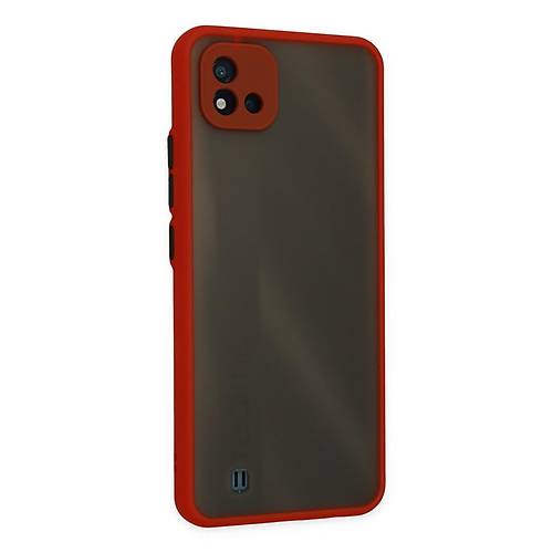 Realme C11 2021 K�l�f Montreal Silikon Kapak - K�rm�z�