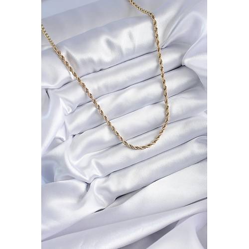 316L �elik Gold Renk 60 cm Burgu Model Kad�n Kolye