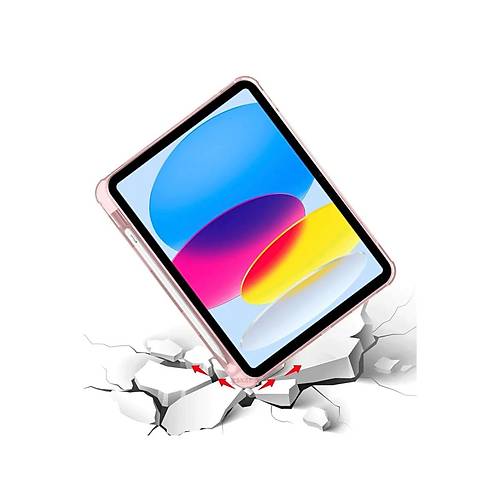 iPad 2022 10.9 (10.nesil) K�l�f Kalemlikli Mars Tablet K�l�f� - Rose Gold