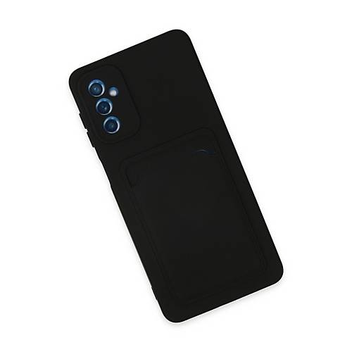 Galaxy M52 5G K�l�f Kelvin Kartvizitli Silikon - Siyah