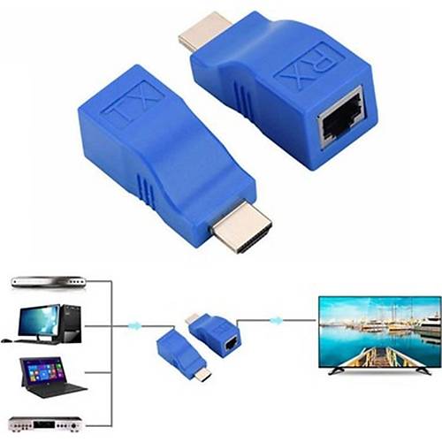 SENSEI 30 METRE HD-30 CAT6 HDMI EXTENDER �K�L� MAV� ADAPT�R