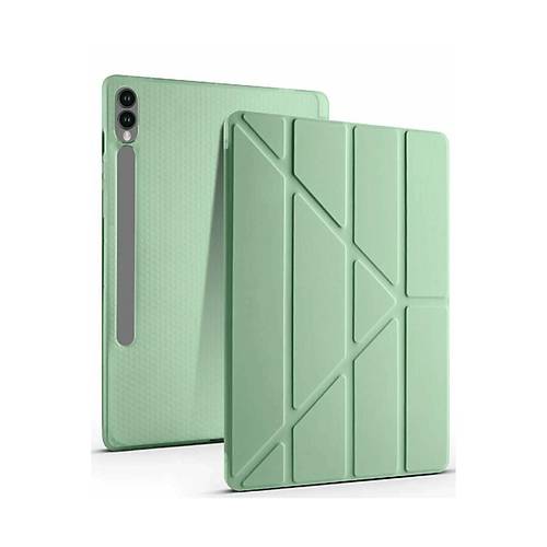 Galaxy X510 Tab S9 FE 11 K�l�f Kalemlikli Mars Tablet K�l�f� - A��k Ye�il