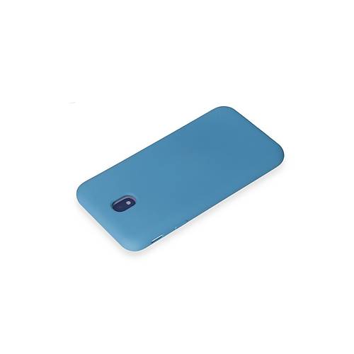 Galaxy J7 Pro / J730 K�l�f Nano i�i Kadife Silikon - Mavi