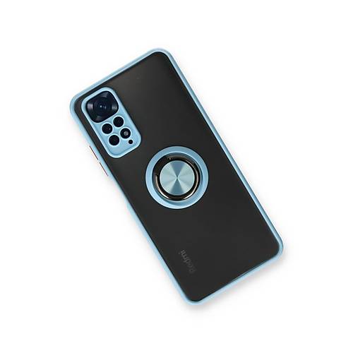 Redmi Note 11 K�l�f Montreal Y�z�kl� Silikon Kapak - Buz Mavi