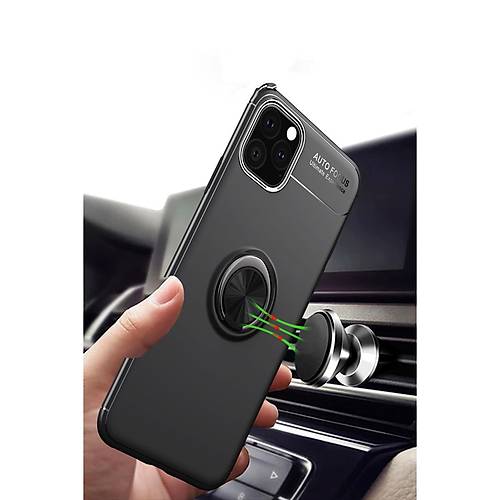 iPhone 11 Pro K�l�f Range Y�z�kl� Silikon - Siyah