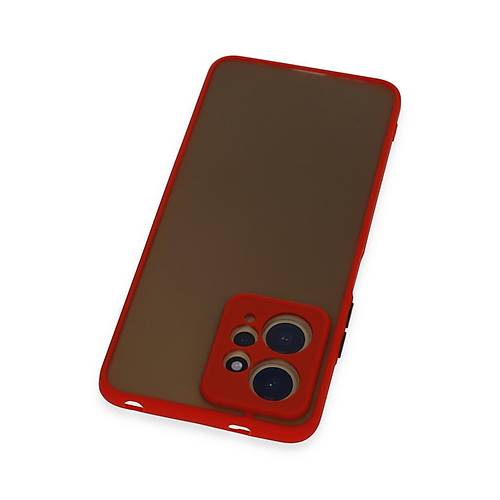 Redmi Note 12 4G K�l�f Montreal Silikon Kapak - K�rm�z�