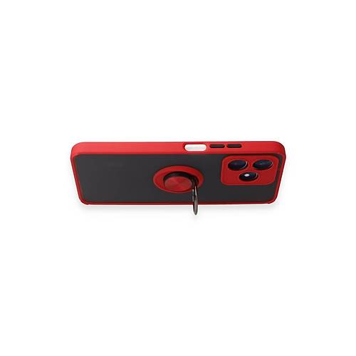 Realme C53 K�l�f Montreal Y�z�kl� Silikon Kapak - K�rm�z�
