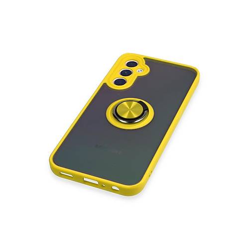 Galaxy A24 4G K�l�f Montreal Y�z�kl� Silikon Kapak - Sar�