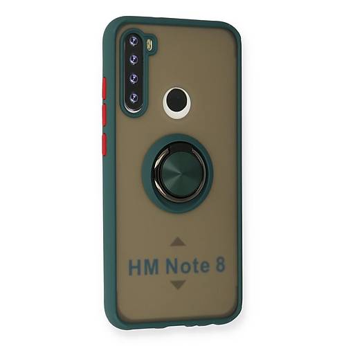 Redmi Note 8 K�l�f Montreal Y�z�kl� Silikon Kapak - Ye�il