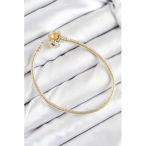 Pirin� Charm Topcuk Model Gold Renk Kad�n Bileklik