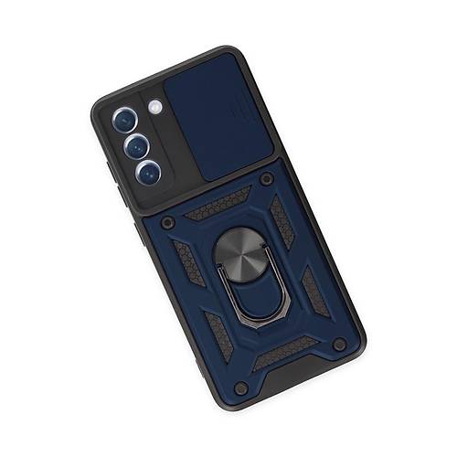 Galaxy S21 FE K�l�f Pars Lens Y�z�kl� Silikon - Lacivert