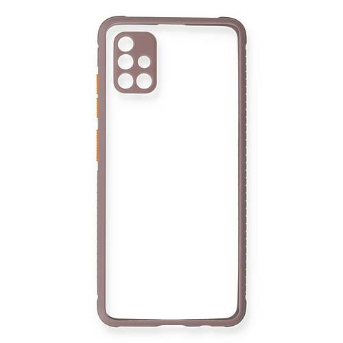 Galaxy A71 K�l�f Miami �effaf Silikon - A��k Mor