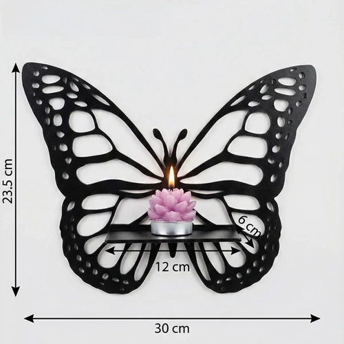 Dekoratif Kelebek Duvar Raf� MDF Lazer Kesim Duvar S�s� Mini Raf Bitki ve Obje Stand�