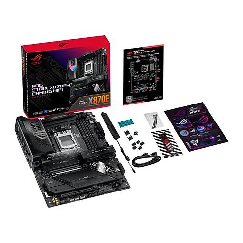 ASUS ROG STRIX X870E-E GAMING WIFI DDR5 8000MHZ 1XHDMI 1XDP 4XM.2 AM5 ATX (AMD AM5 9000/8000/7000 SER�LER� �LE UYUMLU)