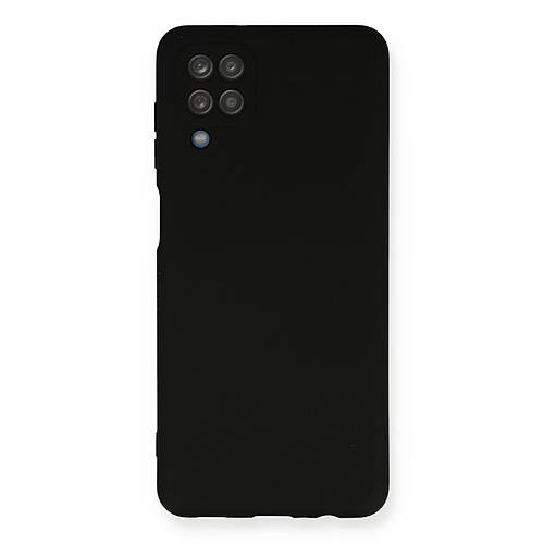 Galaxy A12 K�l�f Nano i�i Kadife Silikon - Siyah