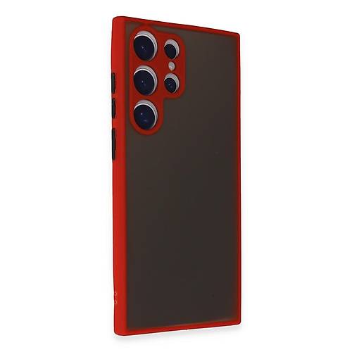 Galaxy S24 Ultra K�l�f Montreal Silikon Kapak - K�rm�z�