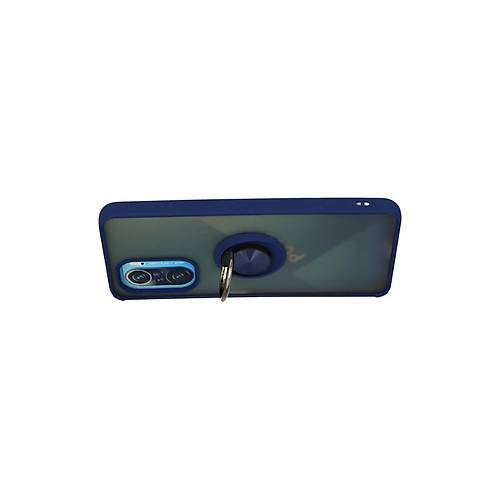 Redmi K40 K�l�f Montreal Y�z�kl� Silikon Kapak - Lacivert