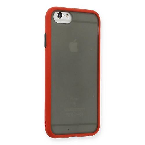 iPhone 6 K�l�f Montreal Silikon Kapak - K�rm�z�