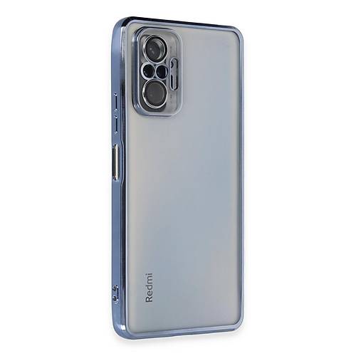 Redmi Note 10 Pro K�l�f Razer Lensli Silikon - A��k Mavi