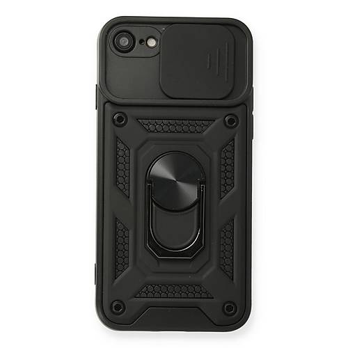iPhone 7 K�l�f Pars Lens Y�z�kl� Silikon - Siyah