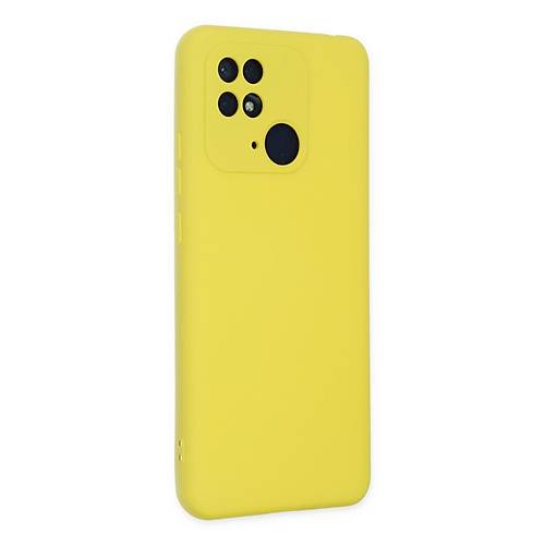 Redmi 10C K�l�f Nano i�i Kadife Silikon - Sar�