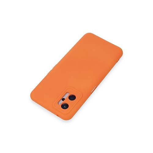 Realme 9i 4G K�l�f Nano i�i Kadife Silikon - Turuncu