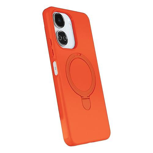 Redmi 13C Regal Magsafe Standl� Kapak - Turuncu