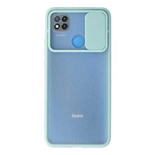 Redmi 9C K�l�f Palm Buzlu Kamera S�rg�l� Silikon - Turkuaz