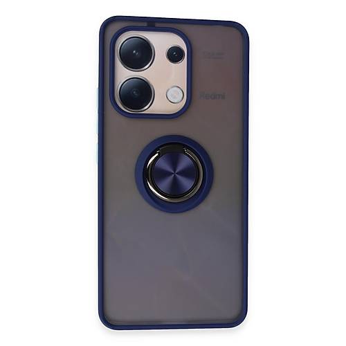 Redmi Note 13 4G K�l�f Montreal Y�z�kl� Silikon Kapak - Lacivert
