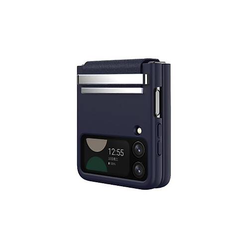 Galaxy Z Flip 4 K�l�f Belt Flip Kapak - Lacivert