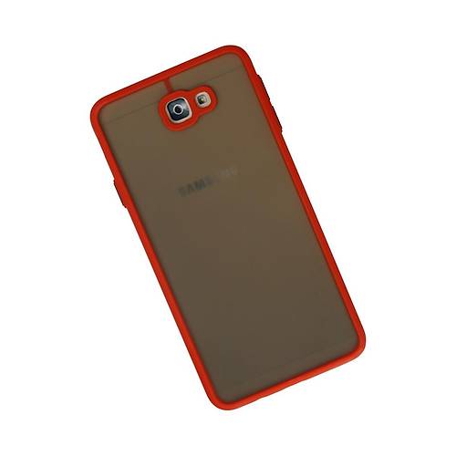 Galaxy J7 Prime K�l�f Montreal Silikon Kapak - K�rm�z�