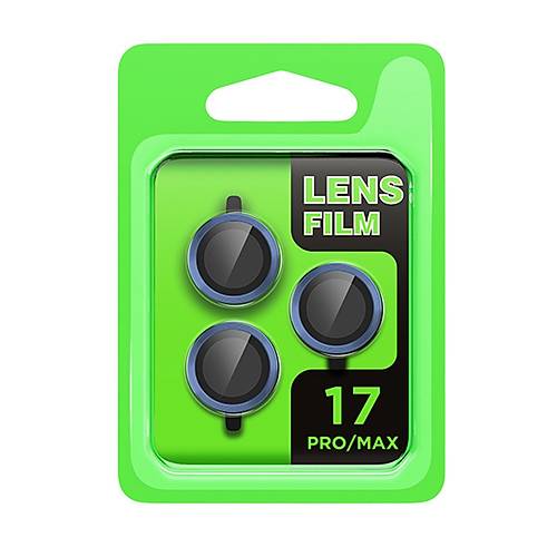 iPhone 17 Pro Raze Metal Kamera Lens - Koyu Mavi