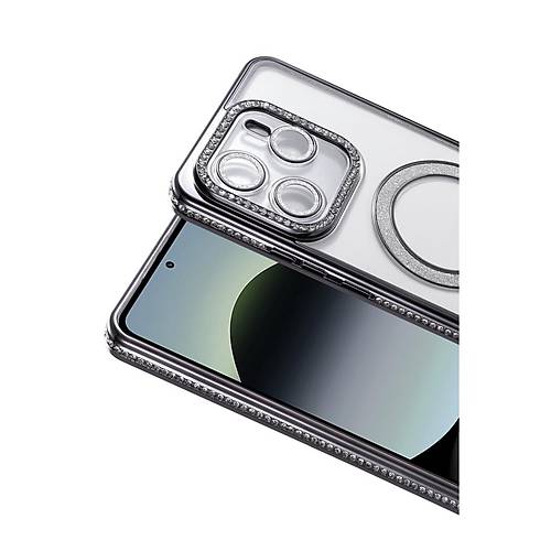 Redmi Note 14 4G Joke Simli Magneticsafe K�l�f - Siyah