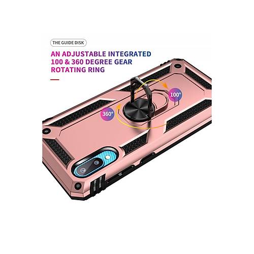 Galaxy A02 K�l�f Sofya Y�z�kl� Silikon Kapak - Rose