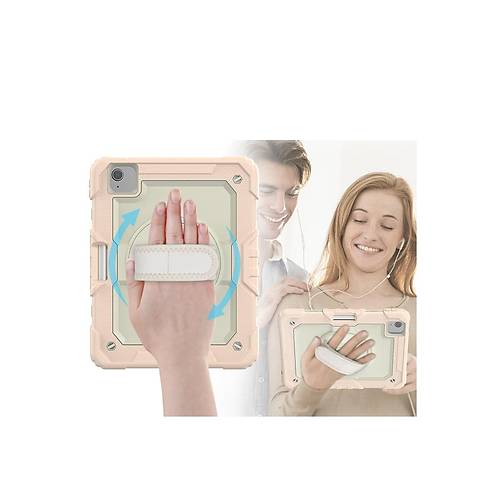 iPad Pro 11 (2020) K�l�f Strap New Tablet Kapak - Pembe