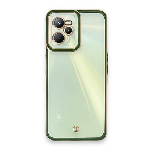 Realme C35 K�l�f Liva Lens Silikon - Ye�il