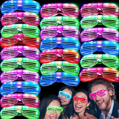 Led I��kl� Pilli Panjur �ekilli Rengarenk Yan�p S�nen L�ks Parti G�zl��� Kar���k 12 Adet