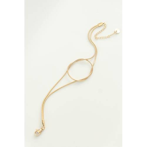 316L �elik Gold Renk D���m Model Bileklik